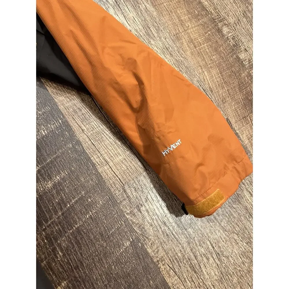 The North Face Brunt Orange Zip Up Jacket + Fleece Jkt Liner Men’s XL HYVent
